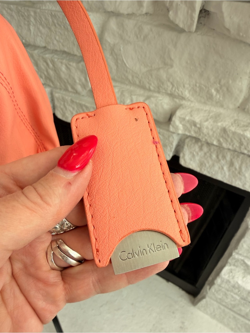 Calvin Klein Canna Coral Turnlock Ruched Shoulder Bag Retro Y2K - Picture 3 of 10